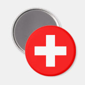 Zwitserland Vlag Magnet Magneet (Voorkant / Achterkant)
