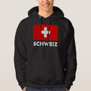 Zwitserland Vlag Schweiz Suisse Swiss White Red Hoodie