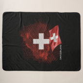 Zwitserland vlag sherpa deken (Voorkant (horizontaal))