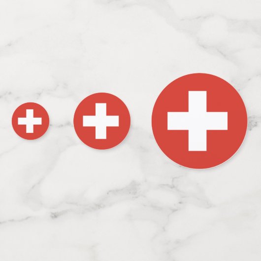 Zwitserland vlag Tafel Confetti (Voorkanten)