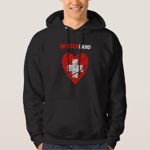 Zwitserland Vlag Vakantie Zwitserland Hart Zwitser Hoodie