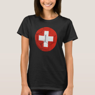 Zwitserland Vlag Voetbal Football Zwitsers Footbal T-shirt