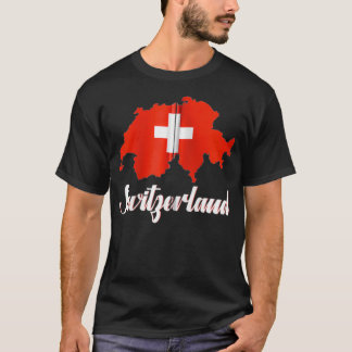 Zwitserland Vlag Zwitserse Mannen Vrouwen Kinder Z T-shirt