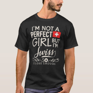 Zwitserland Vlaggenmeisje Zwitserse Pride Souvenir T-shirt