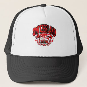 Zwitserland Voetbal 2026 Voetbal Vet Land Typogr Trucker Pet