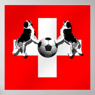 Zwitserland Voetbal - Brazilië 2014 Wereldbeker Vo Poster