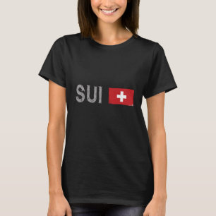 Zwitserland Voetbal Fan T-shirt Zwitserse Vlag