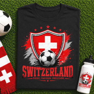 Zwitserland Voetbalfan Zwitserse Voetbal WK T-shirt