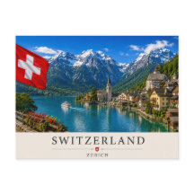 Zwitserland Zürich Reiseposter | Schitterend Alpen