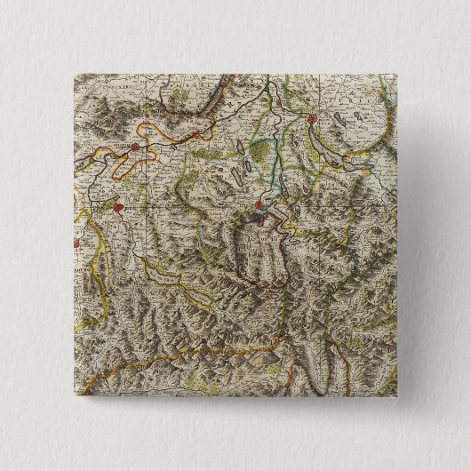 Zwitserland - Zwitserland Vierkante Button 5,1 Cm (Voorkant)