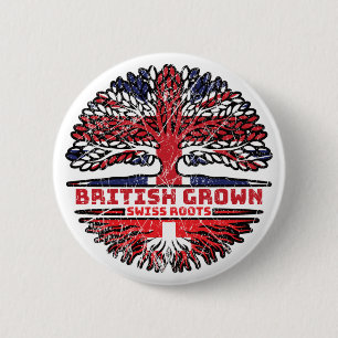 Zwitserland Zwitsers Verenigd Koninkrijk - Britse Ronde Button 5,7 Cm