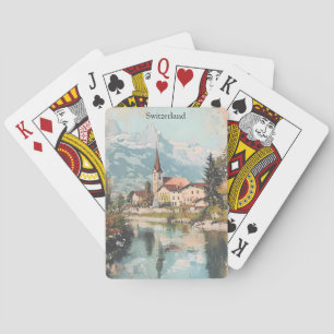 Zwitserland Zwitserse Alpen landschap Pokerkaarten