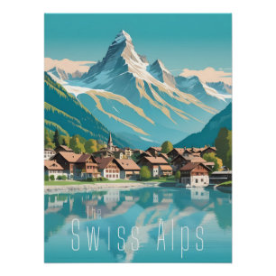 Zwitserland Zwitserse Alpen Matterhorn Reisposter Perfect Poster