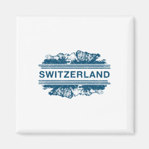 Zwitserland Zwitserse Alpen Skisport Souvenir Cade Magneet