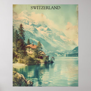  Zwitserland Zwitserse Alpen uitzicht Poster