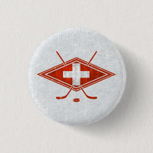 Zwitserland Zwitserse ijshockey Badge Hockey Pin Ronde Button 3,2 Cm
