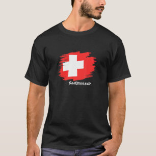 Zwitserland Zwitserse Vlag Land Wortel Erfgoed Sou T-shirt