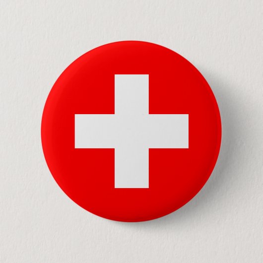 Zwitserland - Zwitserse vlag Ronde Button 5,7 Cm (Voorkant)