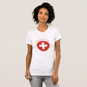 Zwitserland - Zwitserse vlag T-Shirt voor vrouwen. (Voorkant volledig)