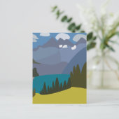 Zwitsers Alpenmeer Briefkaart (Staand voorkant)