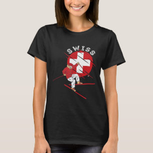 Zwitsers Alpines Skiën Schweiz Roots Zwitserland V T-shirt