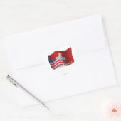 Zwitsers-Amerikaanse golfvlag Hart Sticker (Envelop)