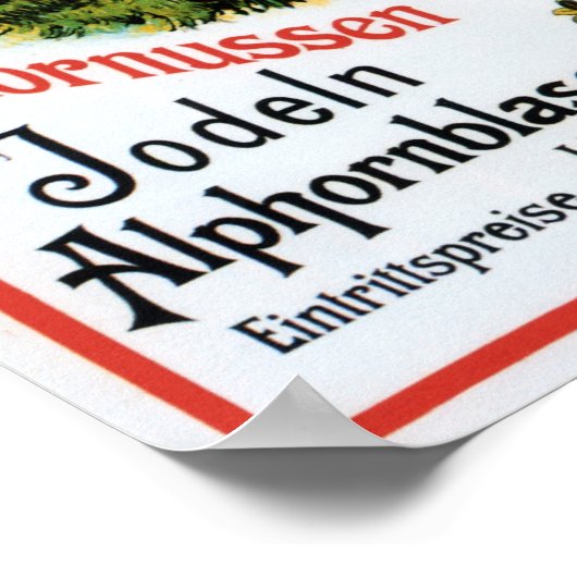 Zwitsers Bazel - alpenfestival dat het oude reizen Poster (Hoek)