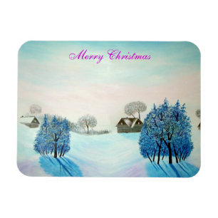 Zwitsers blauw kerstfeest magneet