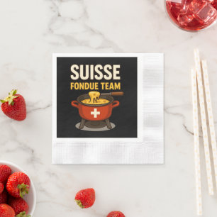 Zwitsers fondue team servet