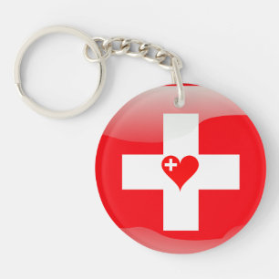 Zwitsers hart sleutelhanger