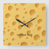 Zwitsers kaaspatroon vierkante klok (Voorkant)