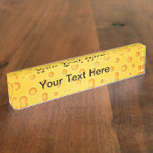 Zwitsers kaasschaafschildpadpatroon naambordje (Zijkant)