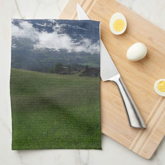 Zwitsers landschap theedoek (Quarter Fold)