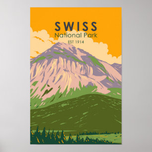 Zwitsers nationaal park Zwitserland Poster
