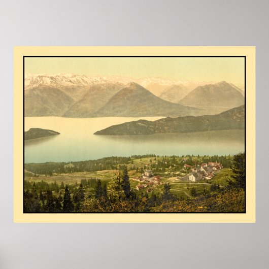  Zwitsers Panorama van Rigi Kaltbad Poster (Voorkant)