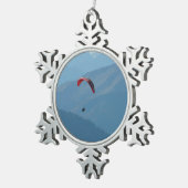 Zwitsers Paragliden Tin Sneeuwvlok Ornament (Rechts)