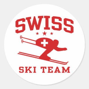 Zwitsers skiteam ronde sticker