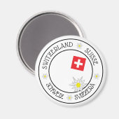 Zwitsers Stereotype White Refkoelkast Magnet Magneet (Voorkant / Achterkant)