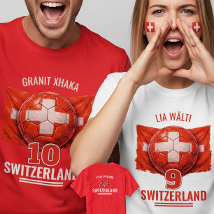 Zwitsers Voetbal Nationaal Vlag Erfgoed Voetbal T-shirt