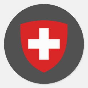Zwitsers Wapen - Zwitserland Souvenir Ronde Sticker