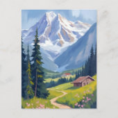 Zwitserse Alpen Berghelling Zwitserland Reizen Briefkaart (Voorkant)