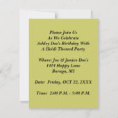 Zwitserse Alpen Heidi - verjaardagsinVITATIES Kaart (Achterkant)