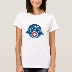 Zwitserse Alpen Illustratie T-shirt