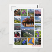 Zwitserse Alpen multi-afbeelding 2 Briefkaart (Voorkant / Achterkant)