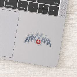 Zwitserse Alpen Vinyl Sticker