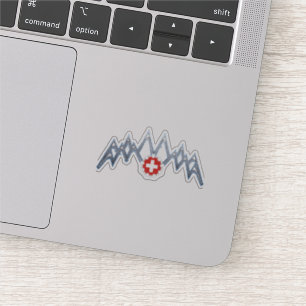 Zwitserse Alpen Vinyl Sticker