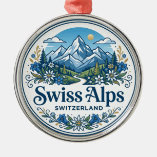 Zwitserse Alpen Zwitserland Metalen Ornament