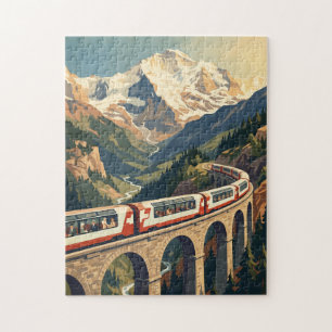 Zwitserse Alpen Zwitserland Reis Trein Legpuzzel