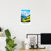 Zwitserse Alpen Zwitserland Reisprint Poster (Thuiskantoor)