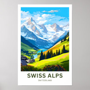 Zwitserse Alpen Zwitserland Reisprint Poster